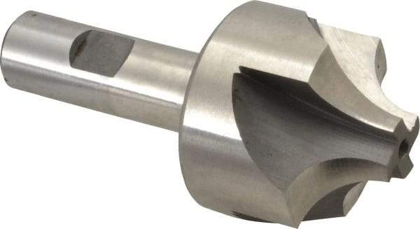 Hertel - 5/8" Radius, 1-15/16" Mill Diam, 4 Flute High Speed Steel Corner Rounding End Mill - Single End, Uncoated, 4" OAL, 3/4" Shank Diam - Exact Tool & Supply