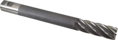 Hertel - 1-1/4", 3-1/2" LOC, 1-1/4" Shank Diam, 12-1/2" OAL, 6 Flute, High Speed Steel Square End Mill - Single End, Uncoated, Right Hand Cut - Exact Tool & Supply