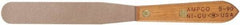 Ampco - 2" Wide Chisel Edge Blade Nickel Copper Spatula - Stiff, Straight Wood Handle, 19-1/4" OAL - Exact Tool & Supply