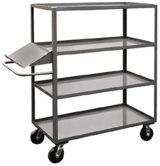Jamco - 3,000 Lb Capacity, 24" Wide x 36" Long x 60" High Order Picking Cart - 4 Shelf, Steel - Exact Tool & Supply