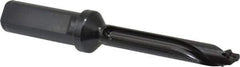 Allied Machine and Engineering - Series 12, 12 to 12.99mm Diam, 3/4" Diam Straight Shank with Flange, Straight Flute Spade Drill - 2-9/16" Max Depth, 4" Body Length, 5-11/16" OAL, Standard Length, Through Coolant - Exact Tool & Supply