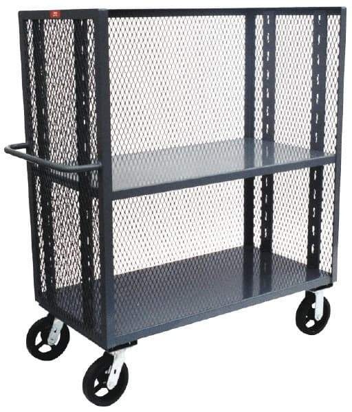 Jamco - 3,000 Lb Capacity, 30" Wide x 60" Long x 57-1/2" High Standard Utility Cart - 2 Shelf, Steel - Exact Tool & Supply