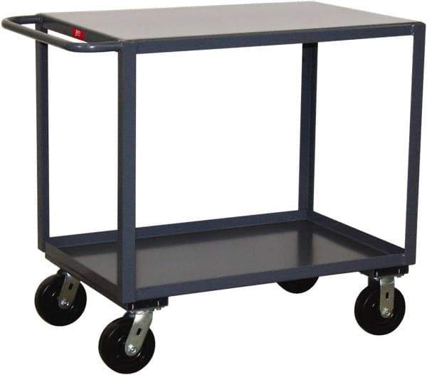 Jamco - 2,000 Lb Capacity, 30" Wide x 48" Long x 36" High Service Cart - 2 Shelf, Steel - Exact Tool & Supply
