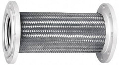Mason Ind. - 2-1/2" Pipe, Braided Stainless Steel Single Arch Hose Pipe Expansion Joint - 12" Long, 290 Max psi, Flanged - Exact Tool & Supply