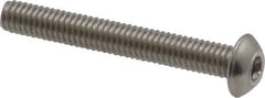 Value Collection - M4x0.70 Metric Coarse Hex Socket Drive, Button Screw - Grade 18-8 & Austenitic A2 Stainless Steel, Uncoated, Partially Threaded, 30mm Length Under Head - Exact Tool & Supply