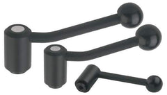 KIPP - M12 x 1.75, 1.1" Hub Diam, Steel Heavy Duty Adjustable Tension Lever with Internal Thread - 4.37" OAL, 1.65" High, 0.67" Hole Depth - Exact Tool & Supply