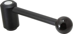 KIPP - 1/2-13, 1.3" Hub Diam, Steel Heavy Duty Adjustable Tension Lever with Internal Thread - 5.3" OAL, 1.85" High, 0.91" Hole Depth - Exact Tool & Supply