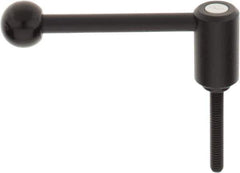 KIPP - 5/16-18, 0.94" Hub Diam, Steel Threaded Stud Adjustable Tension Lever with 0° Handle - 1.97" Stud Length, 3.62" OAL, 1.46" High - Exact Tool & Supply