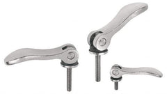 KIPP - #10-32, 0.59" Hub Diam, Stainless Steel Adjustable Clamping Handle - 0.78" Stud Length - Exact Tool & Supply