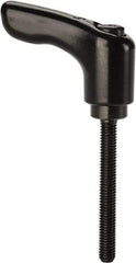 KIPP - #10-32, 0.55" Hub Diam, Zinc Die Cast (Steel Components) Threaded Stud Adjustable Clamping Handle - 1.57" Stud Length, 1.85" OAL, 1.22" High - Exact Tool & Supply