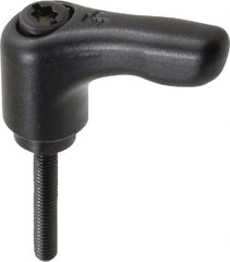 KIPP - M4 x 0.7, 13mm Hub Diam, Zinc Die Cast (Steel Components) Threaded Stud Adjustable Clamping Handle - 25mm Stud Length, 47mm OAL, 31mm High - Exact Tool & Supply