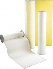 Made in USA - 65' Long x 33" Wide x 3/4" Thick Synthetic Automatic Air Filter Media Roll - MERV 4, 72% Arrestance Efficiency, 500 FPM Max Air Flow, 0.07" wpg Init Resist, 1" wpg Final Resist, Use with Any Unit - Exact Tool & Supply