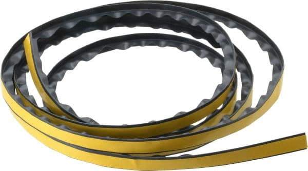 Pemko - 7' Long x 7/16" Wide, Adhesive Astragal/Meeting Stile Seals Weatherstripping - 1-3/4" Door Thickness, Silicone, Dark Brown Finish - Exact Tool & Supply
