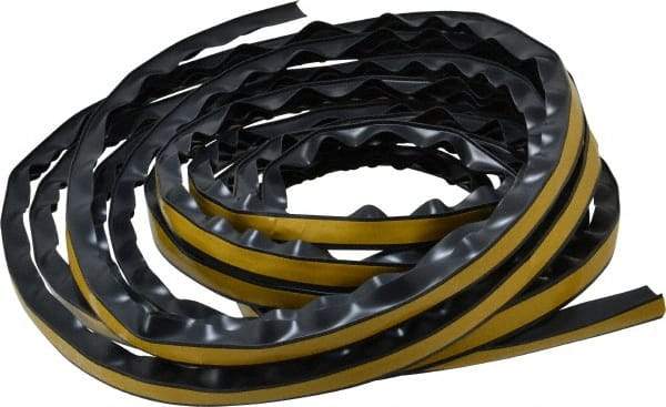 Pemko - 20' Long x 1/2" Wide, Adhesive Perimeter Gasketing Weatherstripping - 1-3/4" Door Thickness, Silicone, Dark Brown Finish - Exact Tool & Supply