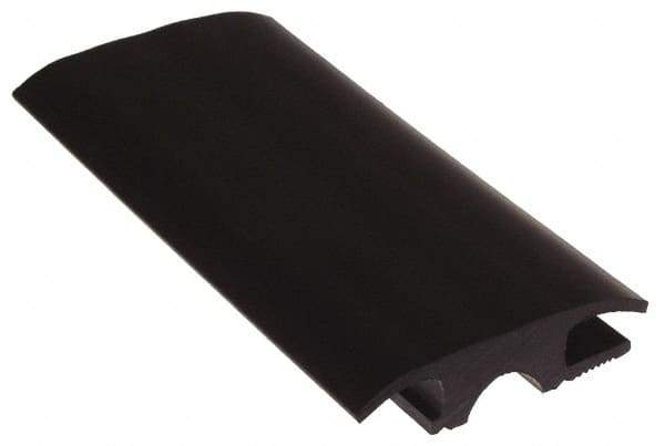 Pemko - 36" Long x 2-3/4" Wide x 23/32" High, Carpet-Tile Threshold - Vinyl Black Finish - Exact Tool & Supply