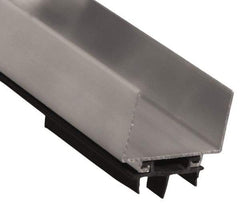 Pemko - Door Bottom Shoe Sweeps & Seal - Vinyl, 1-13/16" High, Mill Finish Aluminum Coated - Exact Tool & Supply