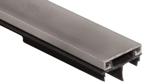 Pemko - Door Bottom Shoe Sweeps & Seal - Vinyl, 11/16" High, Mill Finish Aluminum Coated - Exact Tool & Supply