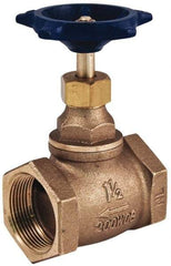 Legend Valve - 1" Pipe, FNPT Ends, Brass Rising Stem Globe Valve - Bronze Disc, Bolted Bonnet, 200 psi WOG, 125 psi WSP, Class 125 - Exact Tool & Supply