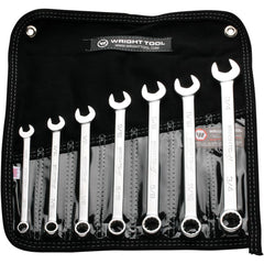 Wright Tool & Forge - 7 Pc, 3/8 - 3/4", 12-Point Combination Wrench Set - Exact Tool & Supply