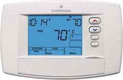 White-Rodgers - 45 to 99°F, 4 Heat, 2 Cool, Premium Commercial Digital 7 Day Programmable Universal Multi-Stage or Heat Pump Thermostat - 0 to 30 Volts, Horizontal Mount, Electronic Contacts Switch - Exact Tool & Supply