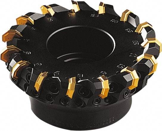 Seco - 92mm Cut Diam, 27mm Arbor Hole, 5mm Max Depth of Cut, 43° Indexable Chamfer & Angle Face Mill - 9 Inserts, OF.. 0704 Insert, Right Hand Cut, 9 Flutes, Series OctoMill - Exact Tool & Supply