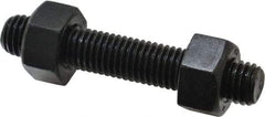 Value Collection - 5/8-11, 3-1/2" Long, Uncoated, Steel, Fully Threaded Stud with Nut - Grade B7, 5/8" Screw, 7B Class of Fit - Exact Tool & Supply