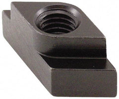 Jergens - 5/8-11 Tapped Through Quarter Turn T Slot Nut - 0.683" Slot Width, 11/16 x 7/16" Base Width x Height, 1-1/8 x 3/4" OAL x Height - Exact Tool & Supply