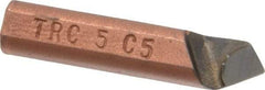 Made in USA - 5/16 x 5/16" Shank, Round Shank Boring Single Point Tool Bit - TRC-5, Grade C5 - Exact Tool & Supply
