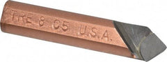 Made in USA - 1/2 x 1/2" Shank, Round Shank Boring Single Point Tool Bit - TRE-8, Grade C5 - Exact Tool & Supply