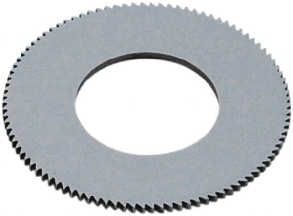 Made in USA - 1-1/2" Diam x 0.02" Blade Thickness, 1/2" Arbor Hole Diam, 130 Teeth, Solid Carbide, Jeweler's Saw - Uncoated - Exact Tool & Supply