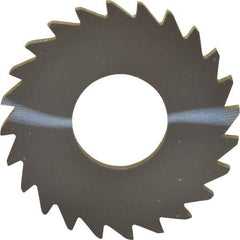 Made in USA - 1-1/4" Diam x 1/8" Blade Thickness x 1/2" Arbor Hole Diam, 24 Tooth Slitting and Slotting Saw - Arbor Connection, Right Hand, Uncoated, Solid Carbide, Concave Ground - Exact Tool & Supply