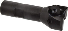 Value Collection - 1-1/4" Cut Diam, 21/32" Max Depth of Cut, 3/4" Shank Diam, 3-1/4" OAL, Indexable Square Shoulder End Mill - TPC 32..., TPG 32., TPU 32. Inserts, Weldon Shank - Exact Tool & Supply