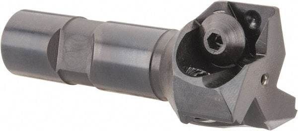Value Collection - 1-1/2" Cut Diam, 0.656" Max Depth of Cut, 3/4" Shank Diam, 3-1/4" OAL, Indexable Square Shoulder End Mill - TPC 32..., TPG 32., TPU 32. Inserts, Weldon Shank - Exact Tool & Supply