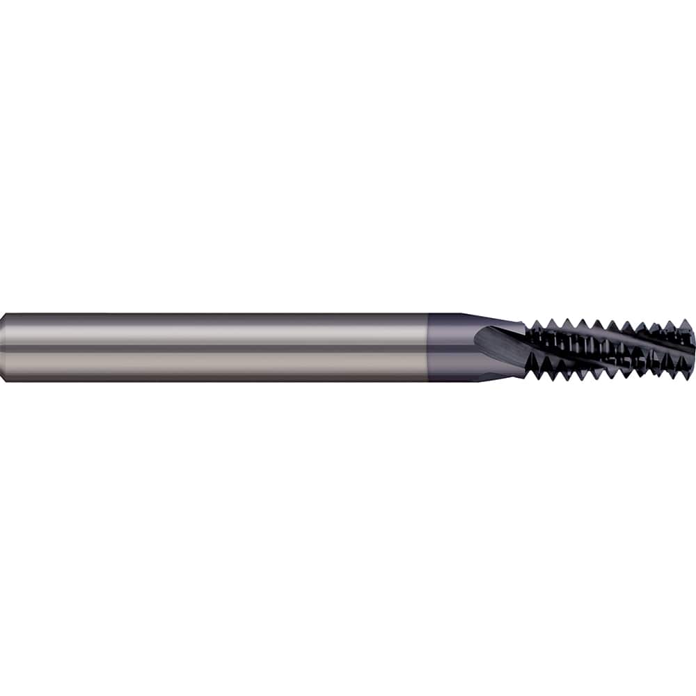 Micro 100 - M4.5x0.75 Internal/External 0.75mm Pitch 6mm Shank 3-Flute Solid Carbide Helical Flute Thread Mill - Exact Tool & Supply
