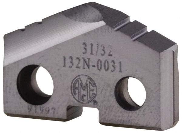 Allied Machine and Engineering - 22mm Diam x 5/32" Thick, Seat Code 1, 132° Included Angle Spade Drill Insert - TiCN Coated, Cobalt, Grade Super Cobalt, Series T-A - Exact Tool & Supply
