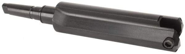 Allied Machine and Engineering - Series H, 4 to 8-1/2" Diam, 5MT Taper Shank, Straight Flute Spade Drill - 15" Max Depth, 19-1/8" Body Length, 23-7/16" OAL, Standard Length, Through Coolant - Exact Tool & Supply