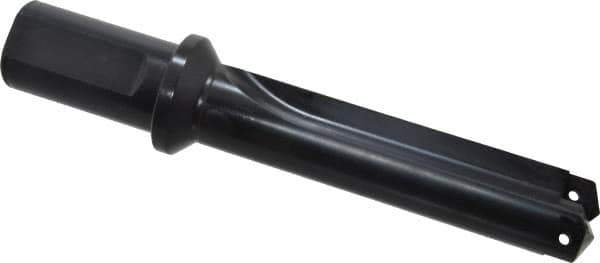 Allied Machine and Engineering - Series 3, 1-13/32 to 1-7/8" Diam, 1-1/2" Diam Straight Shank with Flange, Straight Flute Spade Drill - 4-3/4" Max Depth, 7" Body Length, 9-1/2" OAL, Short Length, Through Coolant - Exact Tool & Supply