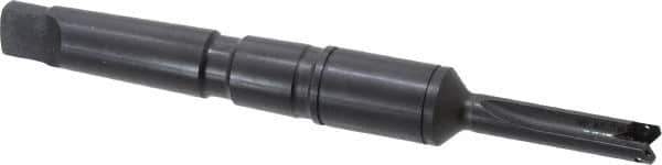 Allied Machine and Engineering - Series Y, 3/8 to 27/64" Diam, 2MT Taper Shank, Straight Flute Spade Drill - 1-1/4" Max Depth, 3-15/32" Body Length, 6-5/16" OAL, Short Length, Through Coolant - Exact Tool & Supply