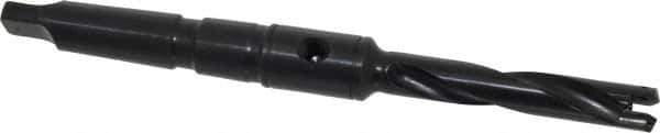 Allied Machine and Engineering - Series 0, 33/64 to 11/16" Diam, 2MT Taper Shank, Helical Flute Spade Drill - 2-1/2" Max Depth, 4-49/64" Body Length, 7-19/32" OAL, Standard Length, Through Coolant - Exact Tool & Supply