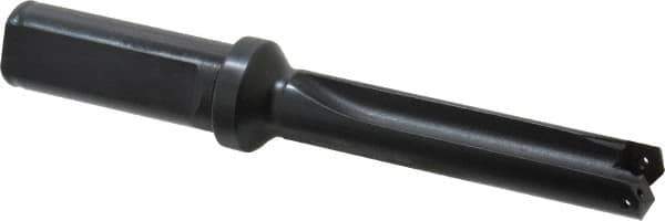 Allied Machine and Engineering - Series 0.5, 39/64 to 11/16" Diam, 3/4" Diam Straight Shank with Flange, Straight Flute Spade Drill - 2-1/2" Max Depth, 3-47/64" Body Length, 5-21/32" OAL, Standard Length, Through Coolant - Exact Tool & Supply