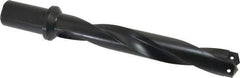Allied Machine and Engineering - Series 3, 1-13/32 to 1-7/8" Diam, 1-1/2" Diam Straight Shank with Flange, Helical Flute Spade Drill - 8-1/4" Max Depth, 10-1/2" Body Length, 13" OAL, Standard Length, Through Coolant - Exact Tool & Supply