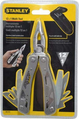 Stanley - 12 Piece, Multi-Tool Set - 6-1/2" OAL, 4-1/8" Closed Length - Exact Tool & Supply
