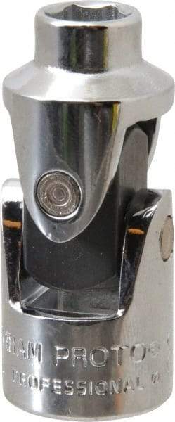 Proto - 3/8" Drive, Standard Hand Socket - 6 Points, 1-3/4" OAL, Alloy Steel, Chrome Finish - Exact Tool & Supply