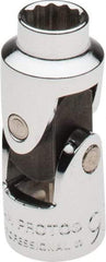 Proto - 3/8" Drive, Standard Hand Socket - 12 Points, 1-3/4" OAL, Alloy Steel, Chrome Finish - Exact Tool & Supply