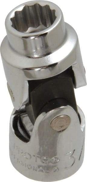 Proto - 3/8", 3/8" Drive, Standard Hand Socket - 12 Points, 1-3/4" OAL, Alloy Steel, Chrome Finish - Exact Tool & Supply