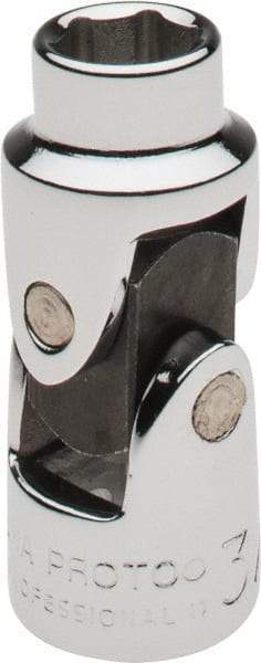 Proto - 3/8", 3/8" Drive, Standard Hand Socket - 6 Points, 1-3/4" OAL, Alloy Steel, Chrome Finish - Exact Tool & Supply