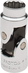 Proto - 3/8" Drive, Standard Hand Socket - 12 Points, 1-3/4" OAL, Alloy Steel, Chrome Finish - Exact Tool & Supply