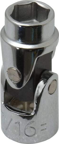 Proto - 7/16", 3/8" Drive, Standard Hand Socket - 6 Points, 1-3/4" OAL, Alloy Steel, Chrome Finish - Exact Tool & Supply
