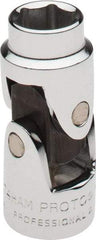 Proto - 3/8" Drive, Standard Hand Socket - 6 Points, 1-3/4" OAL, Alloy Steel, Chrome Finish - Exact Tool & Supply