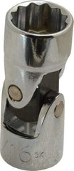 Proto - 9/16", 3/8" Drive, Standard Hand Socket - 12 Points, 1-27/32" OAL, Alloy Steel, Chrome Finish - Exact Tool & Supply